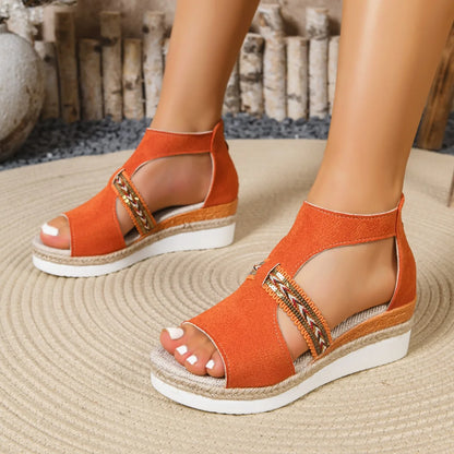 Trend Women Wedges Sandals Platform Casual Sandals Women 2026 New Summer Lightweight Shoes for Women Beach Luxury Designer Shoes
