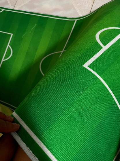 Green Football Field Long Runner Amusing Carpet Sport Hallway Entrance Game Rug Lint Free Washable Non-slip Entryway Floor Mats