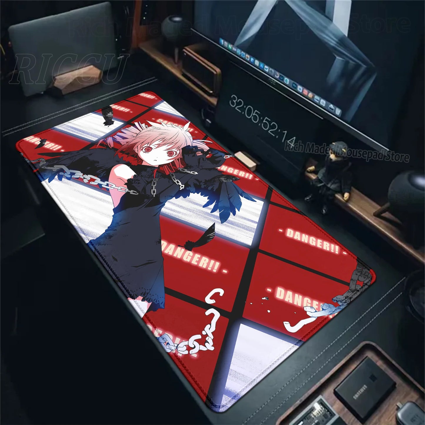 Cute Anime Girl K-Kasane Teto Mousepad Large Gaming Mouse Pad LockEdge Computer Keyboard Desk Mat PC Cabinet Tablepad XXL Mats