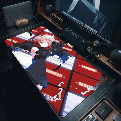 Cute Anime Girl K-Kasane Teto Mousepad Large Gaming Mouse Pad LockEdge Computer Keyboard Desk Mat PC Cabinet Tablepad XXL Mats