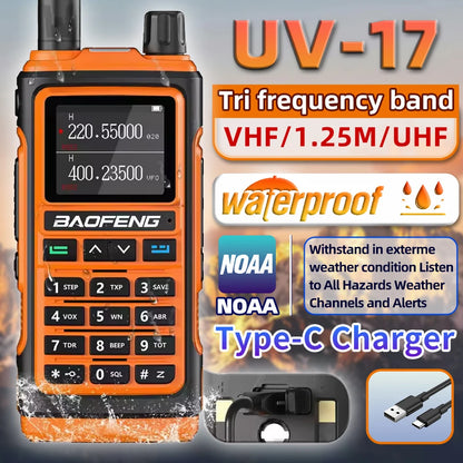 Baofeng Walkie Talkie UV-17M  Air Band Long Range Radio 999CH AM/FM Full Band Wireless Copy Frequency VOX Two Way Radio UV-5R