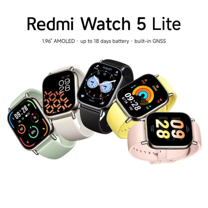 Xiaomi Redmi Watch 5 Lite Global Version 1.96'' AMOLED 18-Day Battery life Built-in GNSS Bluetooth® Call 150+ Modes Smart Watch