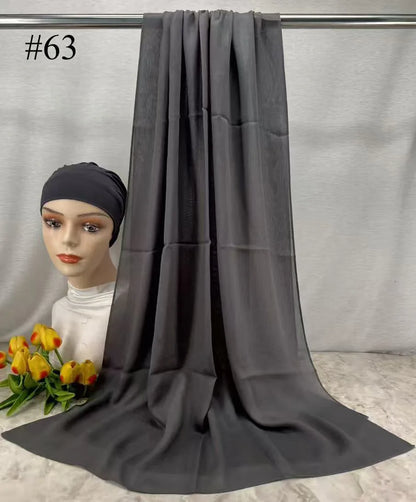 Mini Modal Hijab with Undercap Set Basic Stretchy Pullover Headscarf Thin Breathable Sunscreen Head Wrap Hijabs Scarf 165*50cm