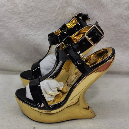 Strange Style Cross Tied Sandals Sexy Peep Toe Solid Accept Customized New Arrivals Fashion Women Runway Shoes