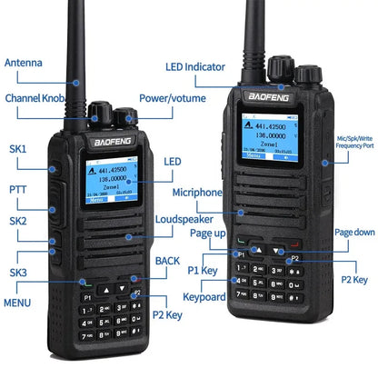 Dmr Digital Two Way Radio Baofeng Dm-1701 Dual Band Vhf/Uhf 3000 Channel Dual Time Slot Ham Radio For Professional Communication