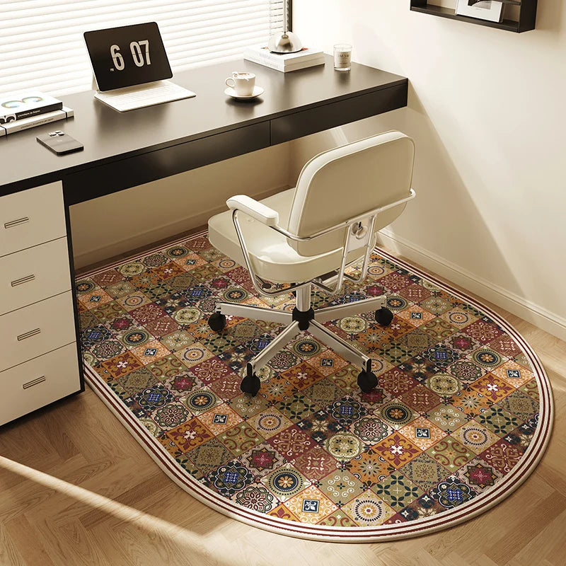 VIKAMA Computer Chair Non-Slip Mat Bedroom Dresser Chair Foot Mat Study Swivel Chair Floor Protection Mat Under Desk Carpet