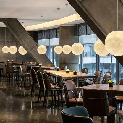 Nordic Moon Led Pendant Lights for Living Room Dining Bedroom Home Decorations Chandelier Cafe Restaurant Hanging Lamp Luminaire