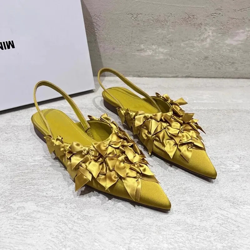Women Sandals Pointed Toe Flats Elegant Slippers Sexy Fashion Woman Shoes 2025 New Summer Dress Luxury Sandalias De Mujer