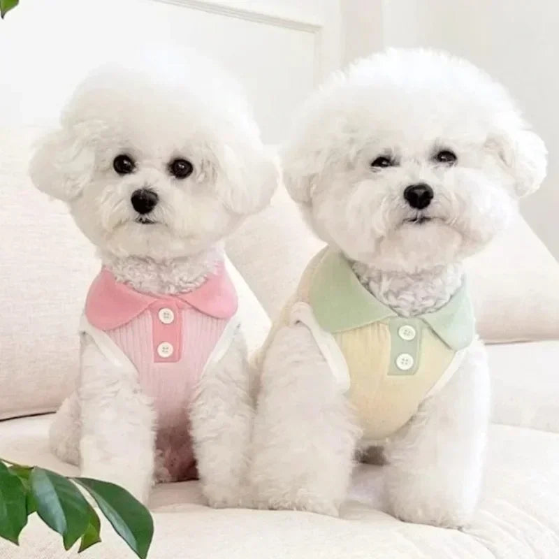Fashion Pet Polo Shirt Spring Summer Breathable Casual Dog Clothes Soft Skin-friendly Puppy Sweatshirt for Small Medium Breeds