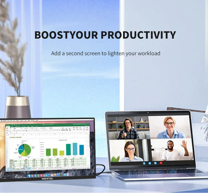 HGFRTEE Portable Monitor 18.5 Inch Computer Gaming Display 100Hz 100% sRGB FHD 1080P Screen for Laptop Holiday Gift PC PS4/PS5