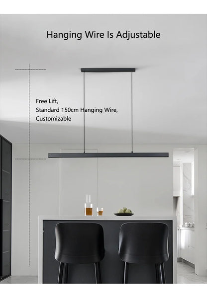 Dining room chandelier Nordic modern lamp dining table bar lamp restaurant lights kitchen lights office company led strip lamps