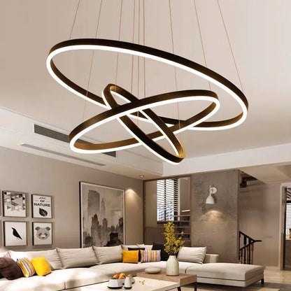 Mordern Minimalist Hign-end LED Pendant Lights Designer Circle Chandelier Home Rooms Decoration for Hall Living Lamping Fixtures
