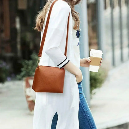 4Pcs/set PU Leather Crossbody Bags High Capacity Women Bag Set Pattern Portable Shoulder Bags Purse Simple Ladies Handbag