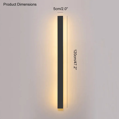 Waterproof LED Wall Light Minimalist LED Outdoor Wall Lamp Black Balcony Terrace Indoors Wall Decor IP65 Outside Garden Lights