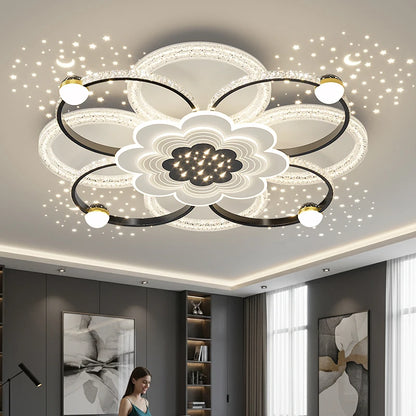 New Model Living Room Starlight Ceiling Lamp - Round Design Luxurious And High-End Modern And Minimalist Style Whirlwind Effect