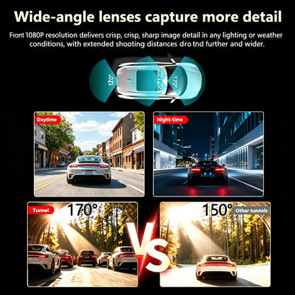 4 Channel 360° Dash Cam Black Box for Car Video Recorder DVR Camera FHD 1080P Night Vision Loop Recording 24H Parking Monitor