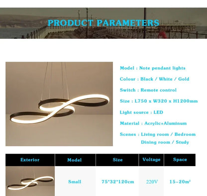 Room Decor LED Hanging Lights Modern Kitchen Island Pendant Lights Bar Table Dining Kitchen Led Remote Dimming Cord Pendant Lamp