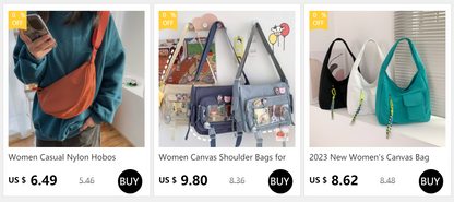 Fashion Women Canvas Shoulder Bags For Youth Casual Ladies Large Capacity Crossbody Bags Solid Handbags Messenger Bags for Women