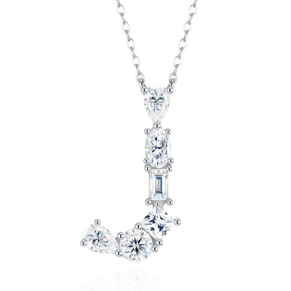 Fashion 26 Letter Man Women's Moissanite Custom Name Necklace 925 Sterling Silver Moissanite Diamond Pendant Necklace Gift