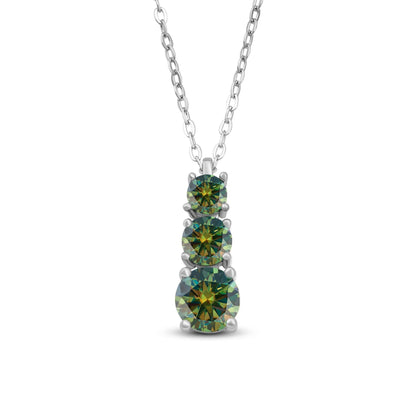 1.8CT D Color Moissanite Gourd Pendant Mama Dainty Necklace Classic 925 Sterling Silver Women's Necklace Fine Jewelry For Party