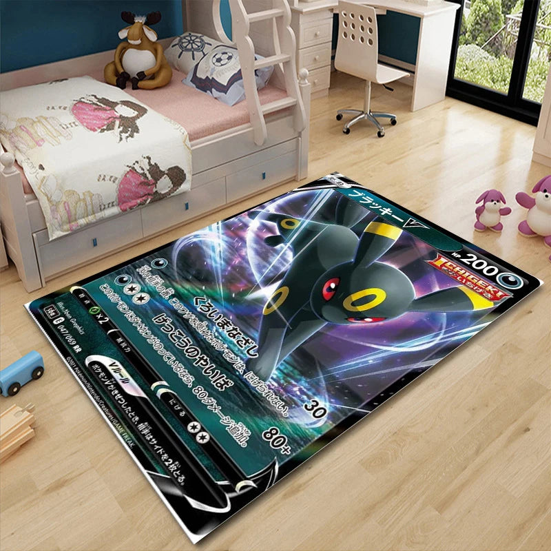 Japanese Anime Pokemon Card Pikachu Area Carpet for Living Room Home Decor Sofa Table Kids Rug Anti Slip Chair Lounge Floor Mat