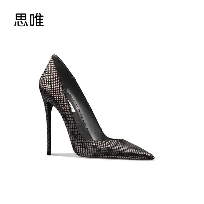 Heels for Women 2026 Black Real Leather Elegant Woman Shoes Luxury Pumps Pointed Toe Fashion Ladies Party Prom Shoes Women Shoes