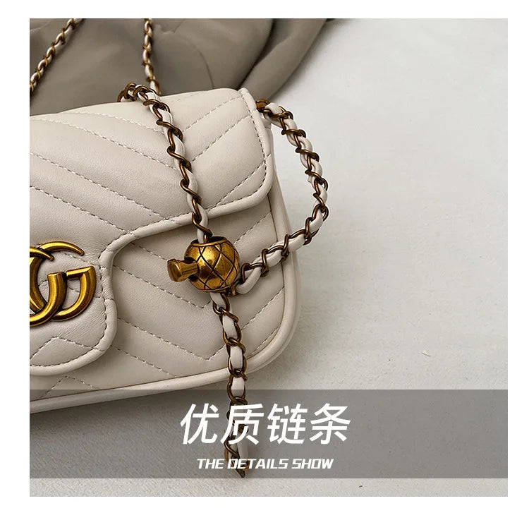 2026 Light Luxury Fashion Women'S  Shoulder Crossbody Bag Niche New Underarm Bag Fashionable Chain Bag Handbag Bag For Women