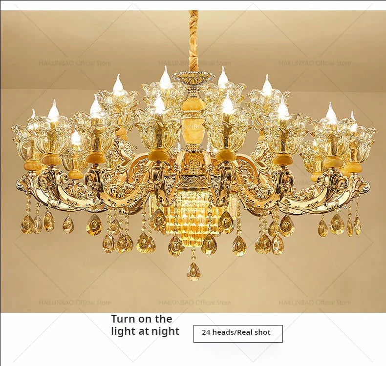 Postmodern Chandelier Living Room Lights European Dining Room Bedroom Home Master Luxury Atmospheric Lamps Villa Crystal Lamps