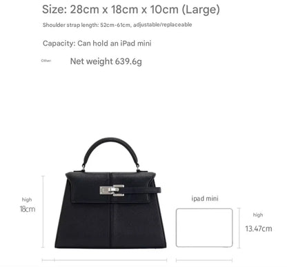 JW PEI Elise Women's Genuine Leather Top Handle Bag Trapezoid Satchel Crossbody Purse Elegant Shoulder Handbag Quiet Luxury Designer Style