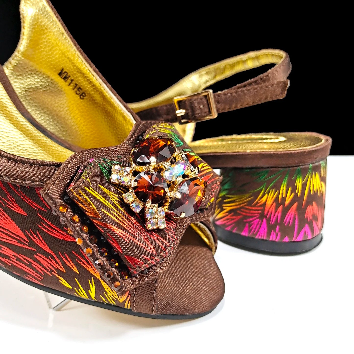 QSGFC New Design Nigerian Style Women Heels Shoes And Elegant Bag Set Color Matching Handbag Wedding Party Women Shoes