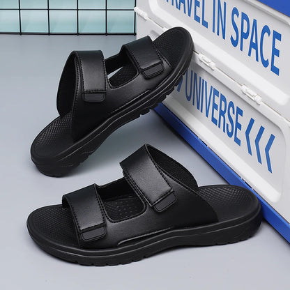 Men Slippers Shoes Solid Color Slip On Casual Beach Slides Mens Thick Sole Anti Slip Shoes for Men 2024 Summer Fashion Sandals