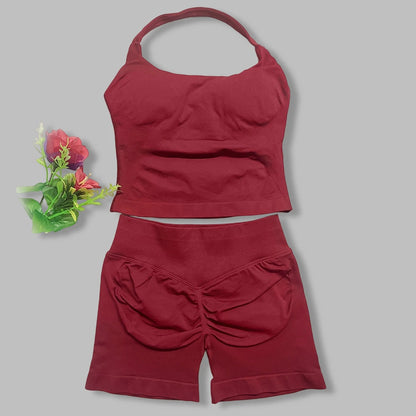 two pieces yoga outfits DF impact gym clothing fitness pants set DFNNYE woman Halter Top sports leggings Gym workout sets