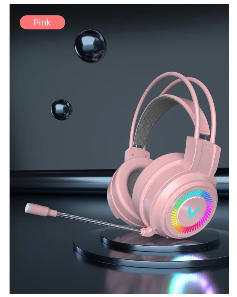 G60 Gaming Headset 7.1 Stereo SVirtual Surround Bass Earphone Headphone with Mic LED Light for Computer PC Gamer Foldable G58