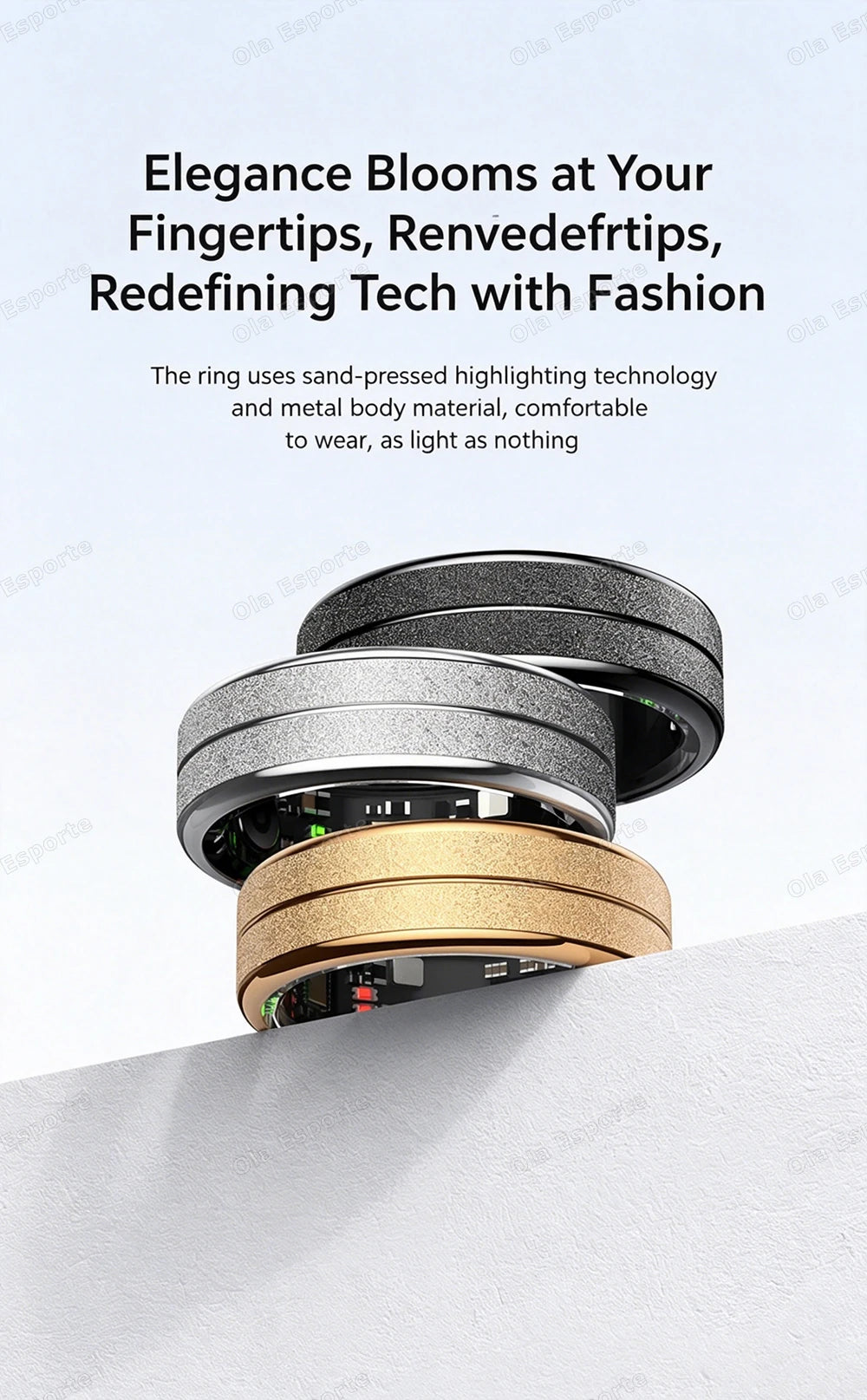 2026 New Smart Ring Bluetooth Heart Rate Body Temperature Monitor AI Health Analysis 5ATM Waterproof Sports Smartring Men Women