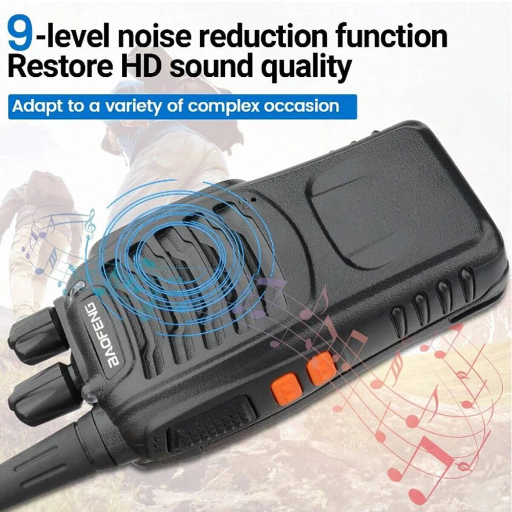 2/4/6PCS Baofeng BF-888S UHF Two-Way Radio 400-470MHz 16CH With Headset 5km Long Range Walkie Talkie Self-Driving Travelling