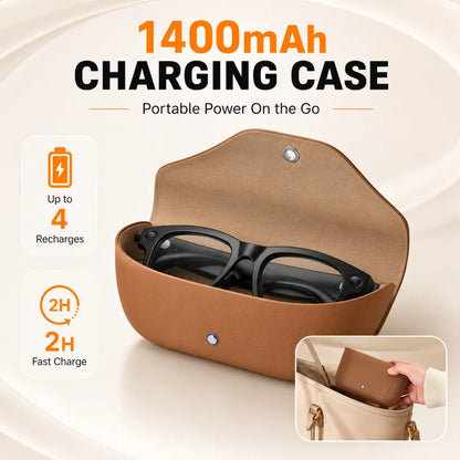 New AI Smart Glasses 13MP HD Camera 1200P Video  Multiple Languages Translation WiFi Sunglasses Bluetooth Call Music Men Women