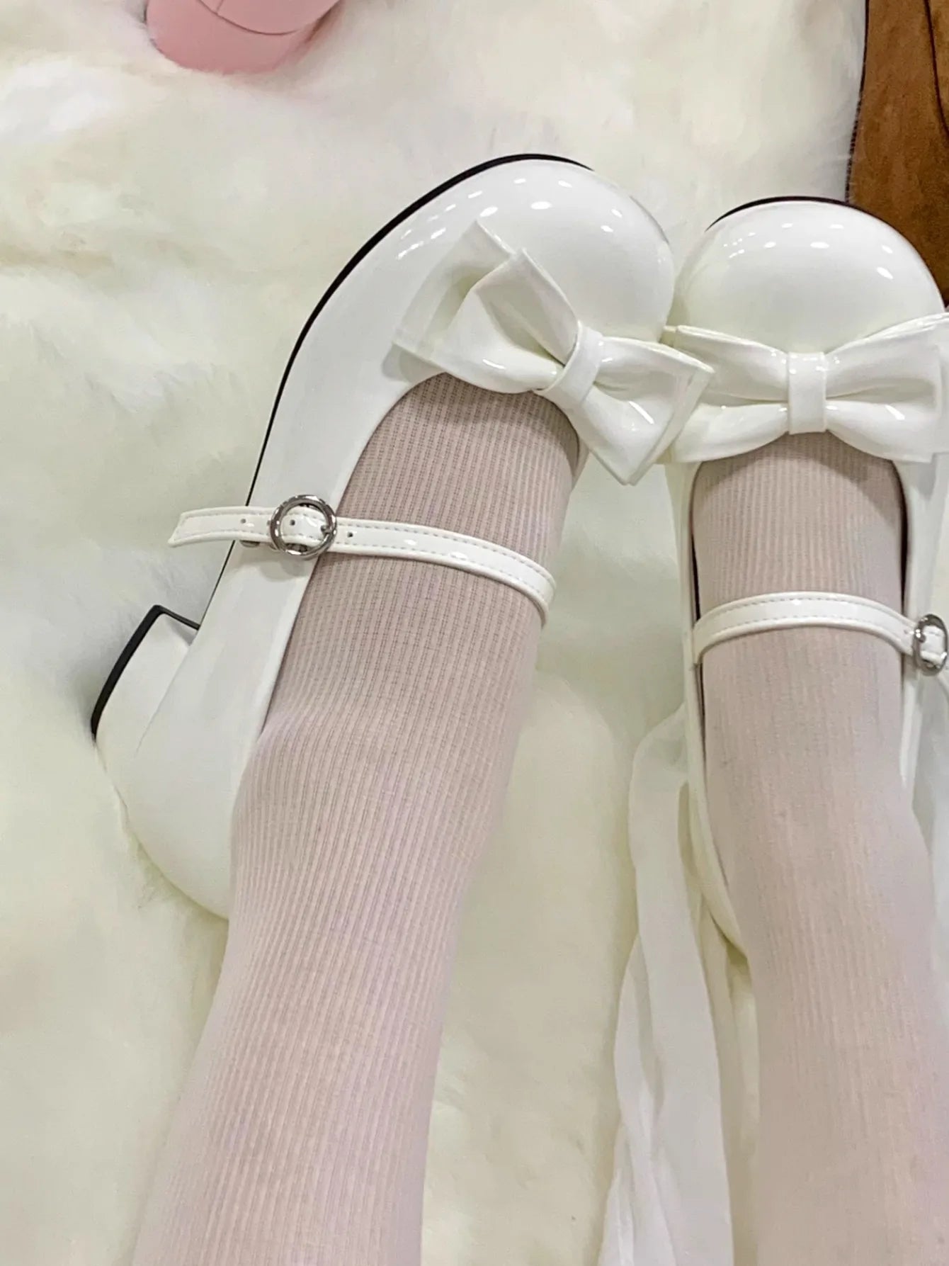 Women Lolita Shoes Round Toe Women Flats Cross Straps Bow Cute Pumps Girls Princess Party Shoes Trend Luxury Mary Jane Shoes