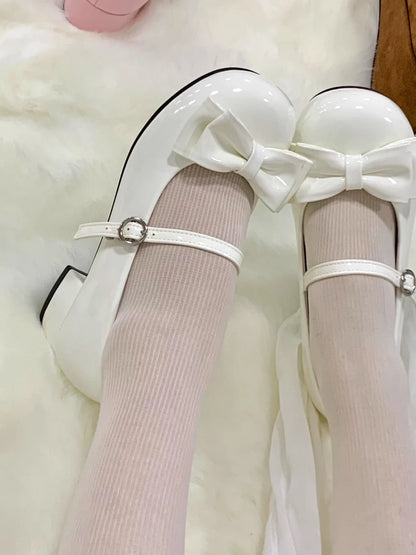 Women Lolita Shoes Round Toe Women Flats Cross Straps Bow Cute Pumps Girls Princess Party Shoes Trend Luxury Mary Jane Shoes