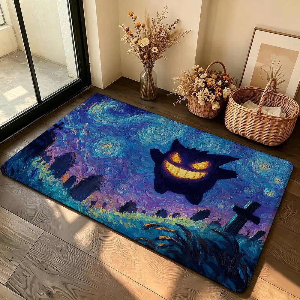 Anime Cute G-Gengar Carpet Bathroom Anti-slip Mat Door Mat Home Decoration Mat Entrance Door Mat Scratch-resistant Door Mat