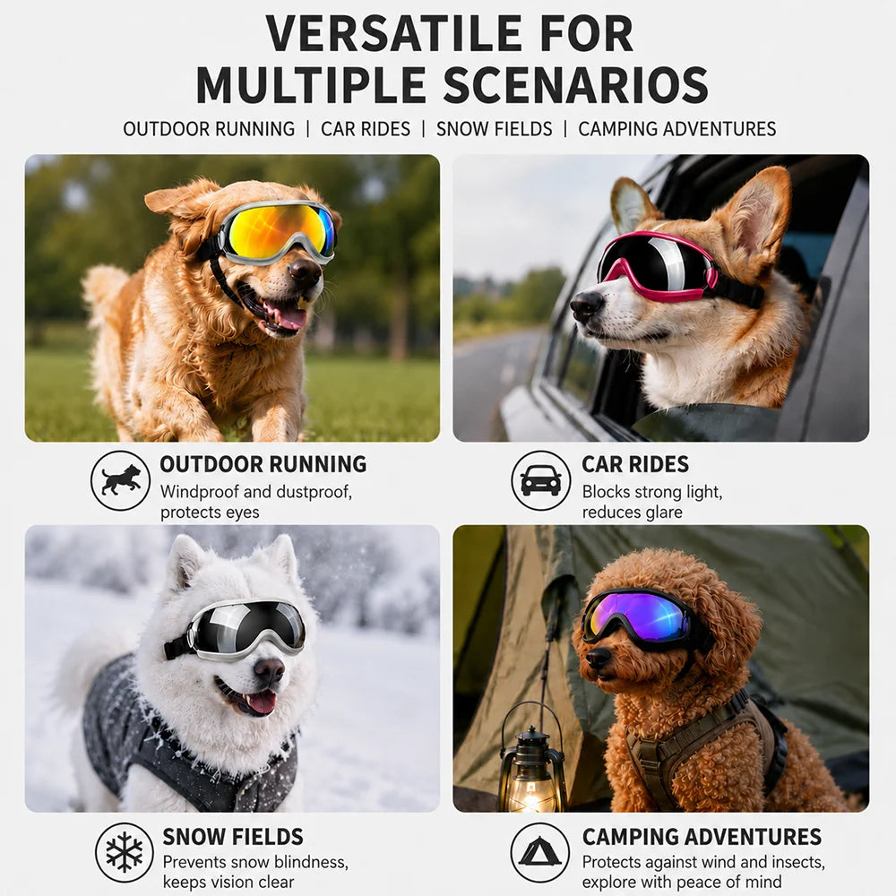 1pc UV Protective Goggles for Dogs Cat Sunglasses Cool Protection Eyewear for Small Medium Dogs Outdoor Riding Pets Accessorie