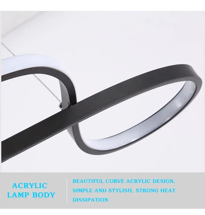 Room Decor LED Hanging Lights Modern Kitchen Island Pendant Lights Bar Table Dining Kitchen Led Remote Dimming Cord Pendant Lamp