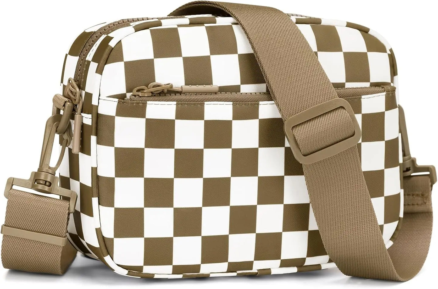 Small Checkered Crossbody Bag for Women Cute Purses Trendy Shoulder Handbags Wide Strap Anti theft Travel Purses Handbag Shoulder Bag, Cute Cross Body Wallet