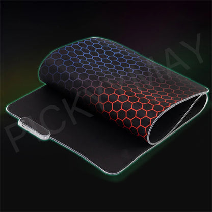 Sexy GirlLED Gaming Mousepads Large Backlight Desk Mat Non-Slip Gamer Mousepad Locking Edge RGB Mouse Pad Luminous Mouse Mat