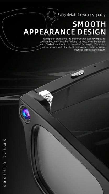 AI Smart Camera Glasses 6K HD 800W pixel Shooting Camera Photo Video Voice Call Translation Waterproof Bluetooth AI Glasses