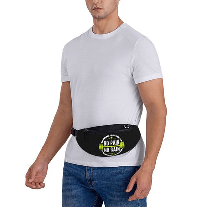 Powerhouse Gym Fanny Bag Custom Bodybuilders Fitness Crossbody Waist Pack Men Women Cycling Camping Phone Money Pouch