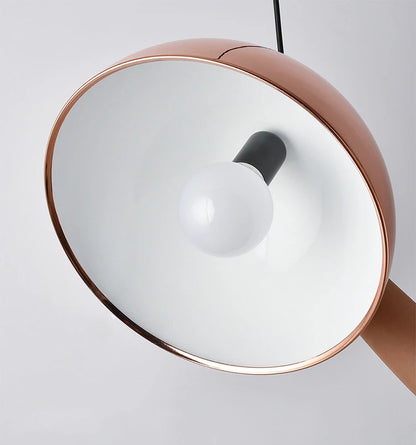 Nordic Rose Gold Pendant Lights Plated Metal Hanging Lamp Fixtures Dining Room Kitchen Island Bar Cafe Indoor Decor Lighting E27