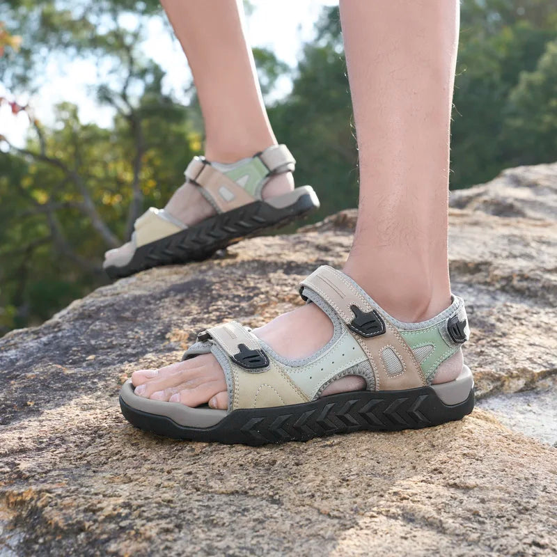 Men Sandals Outdoor Camping Hiking Water Wading Sports Shoes Anti Slip Quick Drying New Summer Comfortable Beach Shoes for Youth