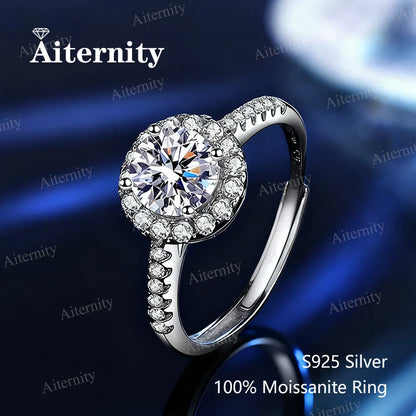 Moissanite Women's Ring Real 925 Sterling Silver D Color Shining Ring With Certificate Proposal Luxury Jewelry Gift