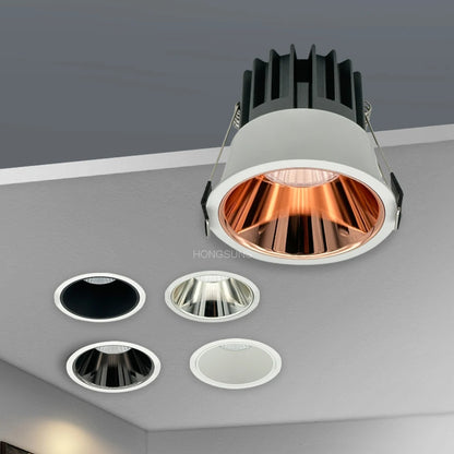 Dimmable Led Spotlight Recessed Ceiling Lamp  Aluminum Led COB Light 5W7W9W12W15W18W AC110V 220V Downlight Home Office Store