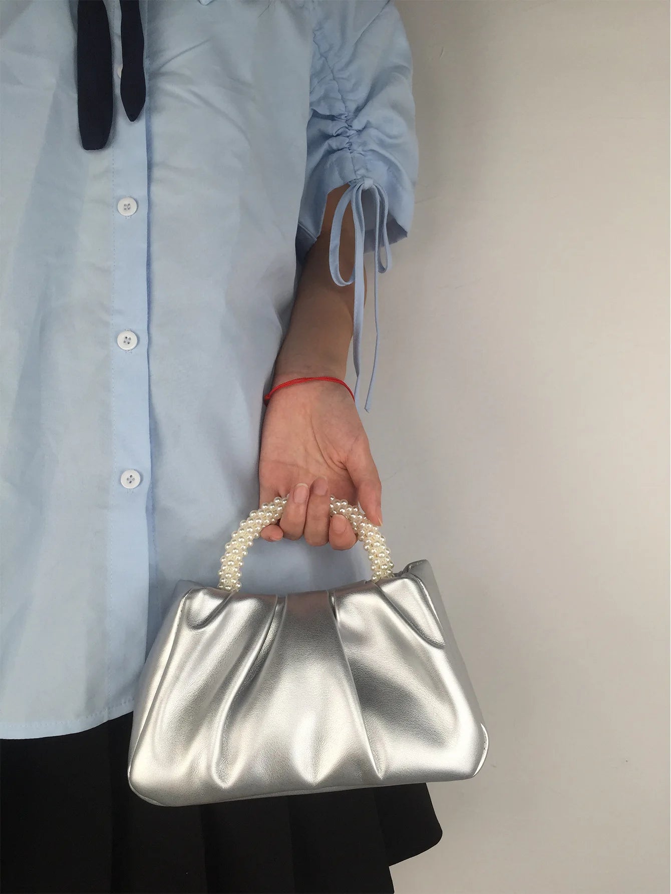 Fashion Pearl Handle Women Dinner Clutch Purse Handbags Luxury Design Ladies Square Shoulder Bags Female Small Messenger Bag